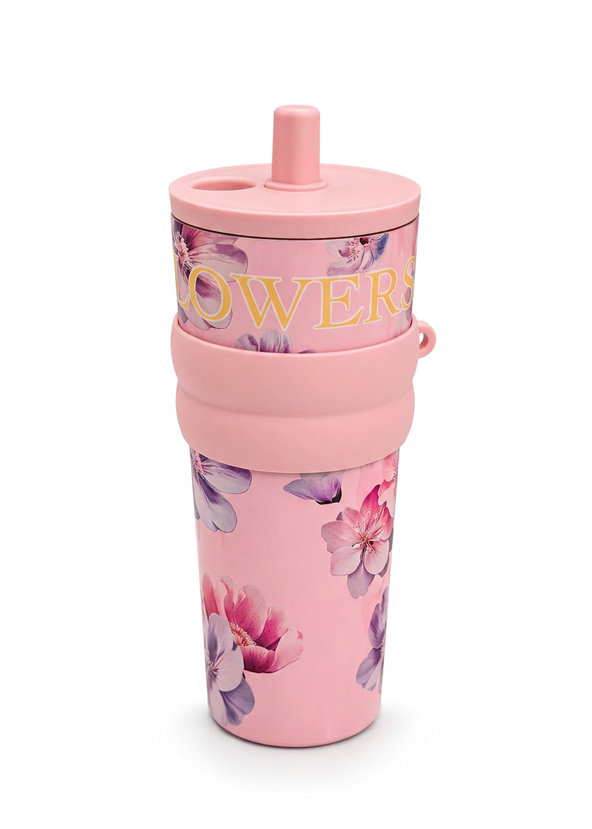 Floral Tumbler Glass