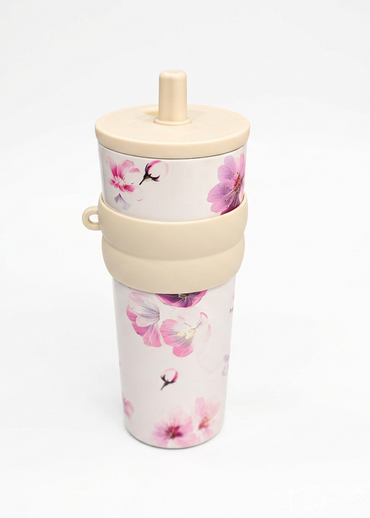 Floral Tumbler Glass