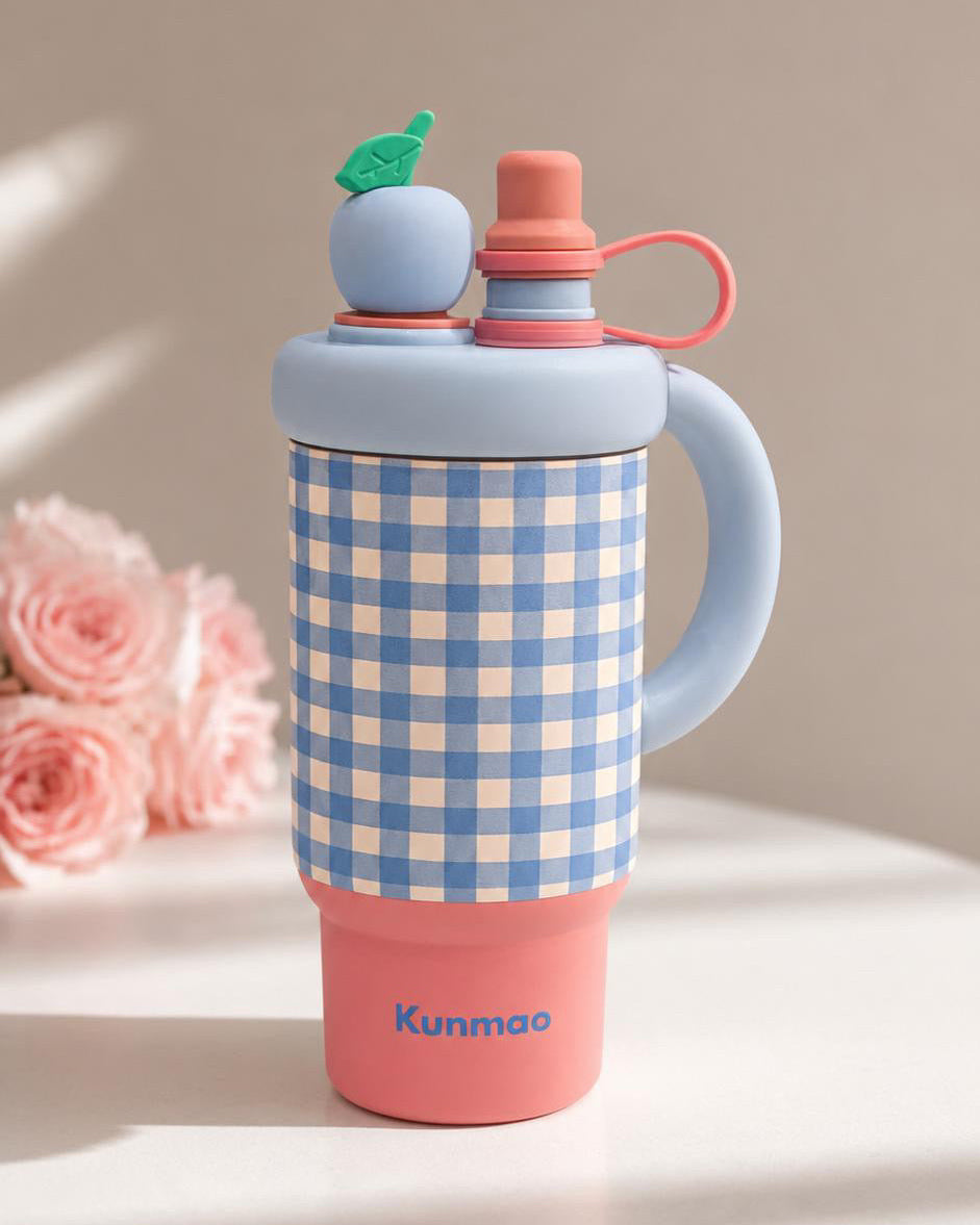 Gingham Apple Insulated Tumbler