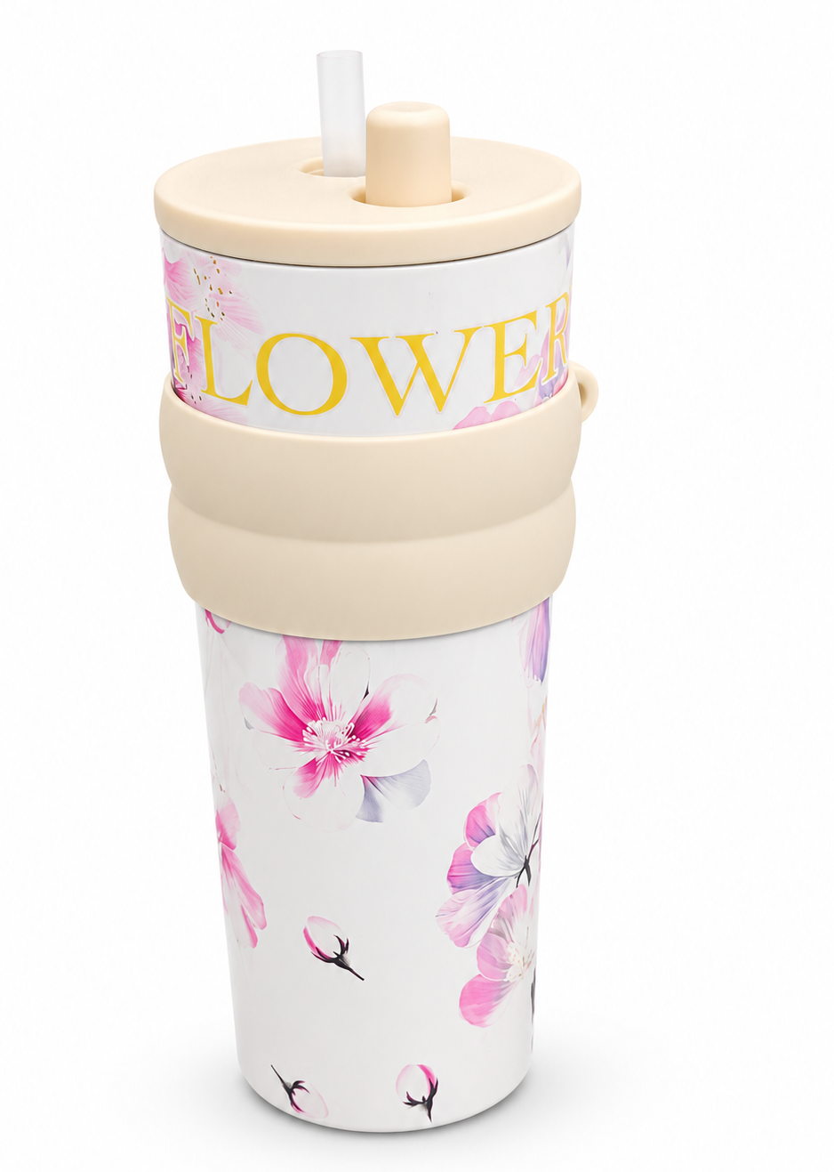 Floral Tumbler Glass